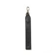 画像2: CALEE/STUDS LEATHER FLAT LONG KEY RING（BLACK）［ロングキーリング-24秋冬］ (2)