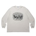 COOTIE PRODUCTIONS/Print L/S Tee（Magical Design）（Off Ivory）［プリント長袖T-25春夏］