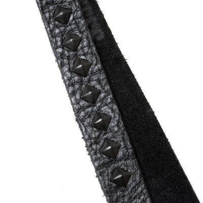 画像3: CALEE/STUDS & KNITTING LEATHER LONG KEY RING＜TYPE A＞（BLACK/BLACK）［レザーロングキーリング-25春夏］