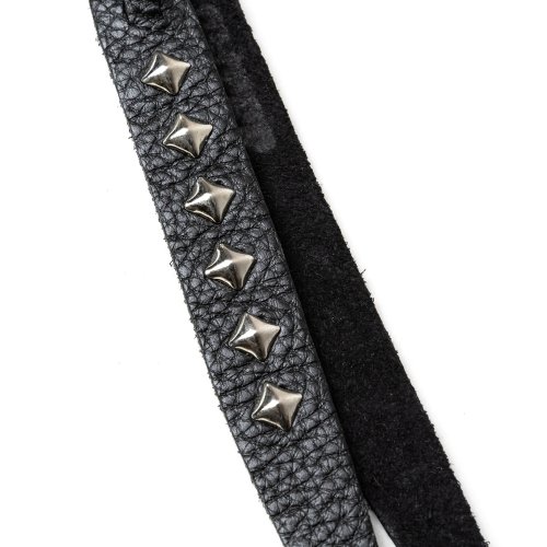 他の写真3: CALEE/STUDS & KNITTING LEATHER SHORT KEY RING＜TYPE A＞（BLACK/SILVER）［レザーショートキーリング-25春夏］