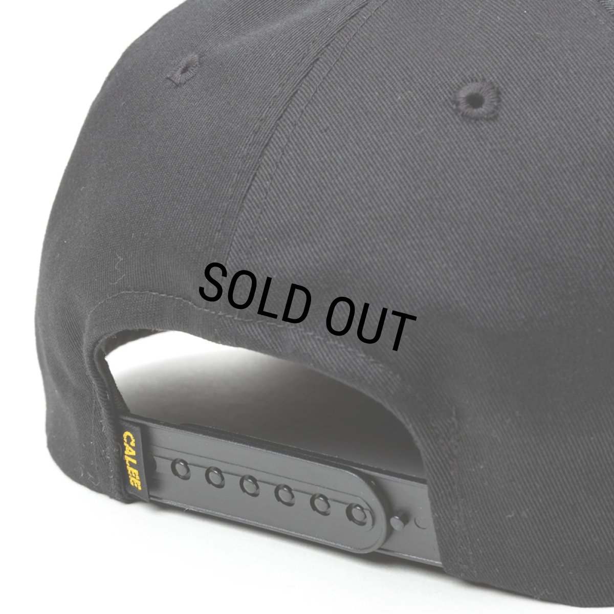 画像5: 【30％OFF】CALEE/CAL NT LOGO TWILL CAP＜NATURALLY PAINT DESIGN＞（BLACK）［ツイルキャップ-25春夏］ (5)