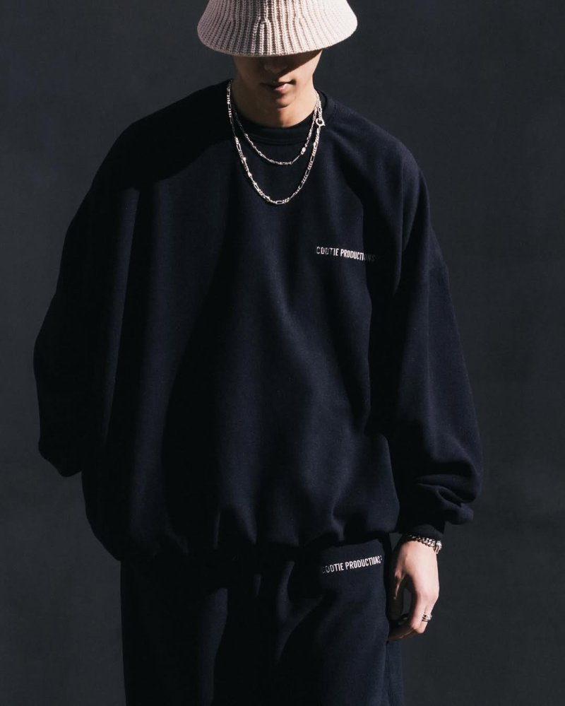 画像3: COOTIE PRODUCTIONS/Fleece Sweat Crew（Black）［フリースクルー-25春夏］