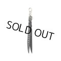 CALEE/STUDS & KNITTING LEATHER SHORT KEY RING＜TYPE A＞（BLACK/SILVER）［レザーショートキーリング-25春夏］