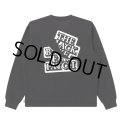 BlackEyePatch/RIPPED APART OG LABEL CREW SWEAT（BLACK）