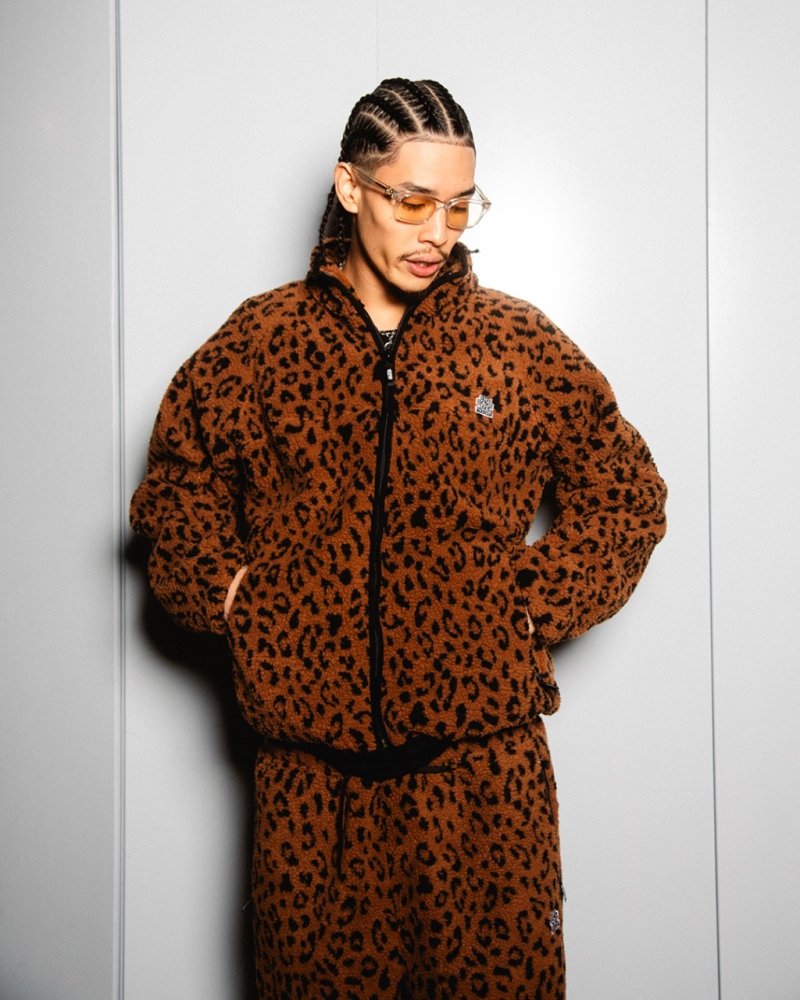 画像3: BlackEyePatch/OG LABEL LEOPARD BOA FLEECE JACKET（LEOPARD）