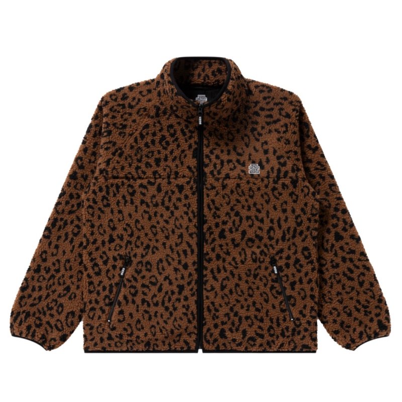 画像1: BlackEyePatch/OG LABEL LEOPARD BOA FLEECE JACKET（LEOPARD）