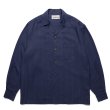 WACKO MARIA/KASURI STRIPED OPEN COLLAR SHIRT（NAVY）［カスリ
