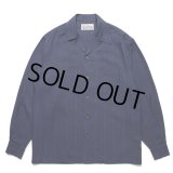 WACKO MARIA/KASURI STRIPED OPEN COLLAR SHIRT（NAVY）［カスリストライプオープンカラーシャツ-25春夏］