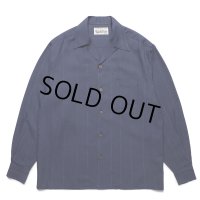 WACKO MARIA/KASURI STRIPED OPEN COLLAR SHIRT（NAVY）［カスリストライプオープンカラーシャツ-25春夏］