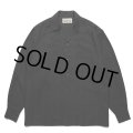 WACKO MARIA/KASURI STRIPED OPEN COLLAR SHIRT（BLACK）［カスリストライプオープンカラーシャツ-25春夏］
