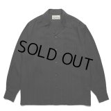 WACKO MARIA/KASURI STRIPED OPEN COLLAR SHIRT（BLACK）［カスリストライプオープンカラーシャツ-25春夏］