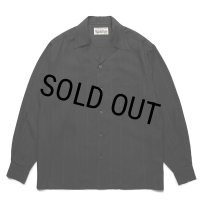 WACKO MARIA/KASURI STRIPED OPEN COLLAR SHIRT（BLACK）［カスリストライプオープンカラーシャツ-25春夏］