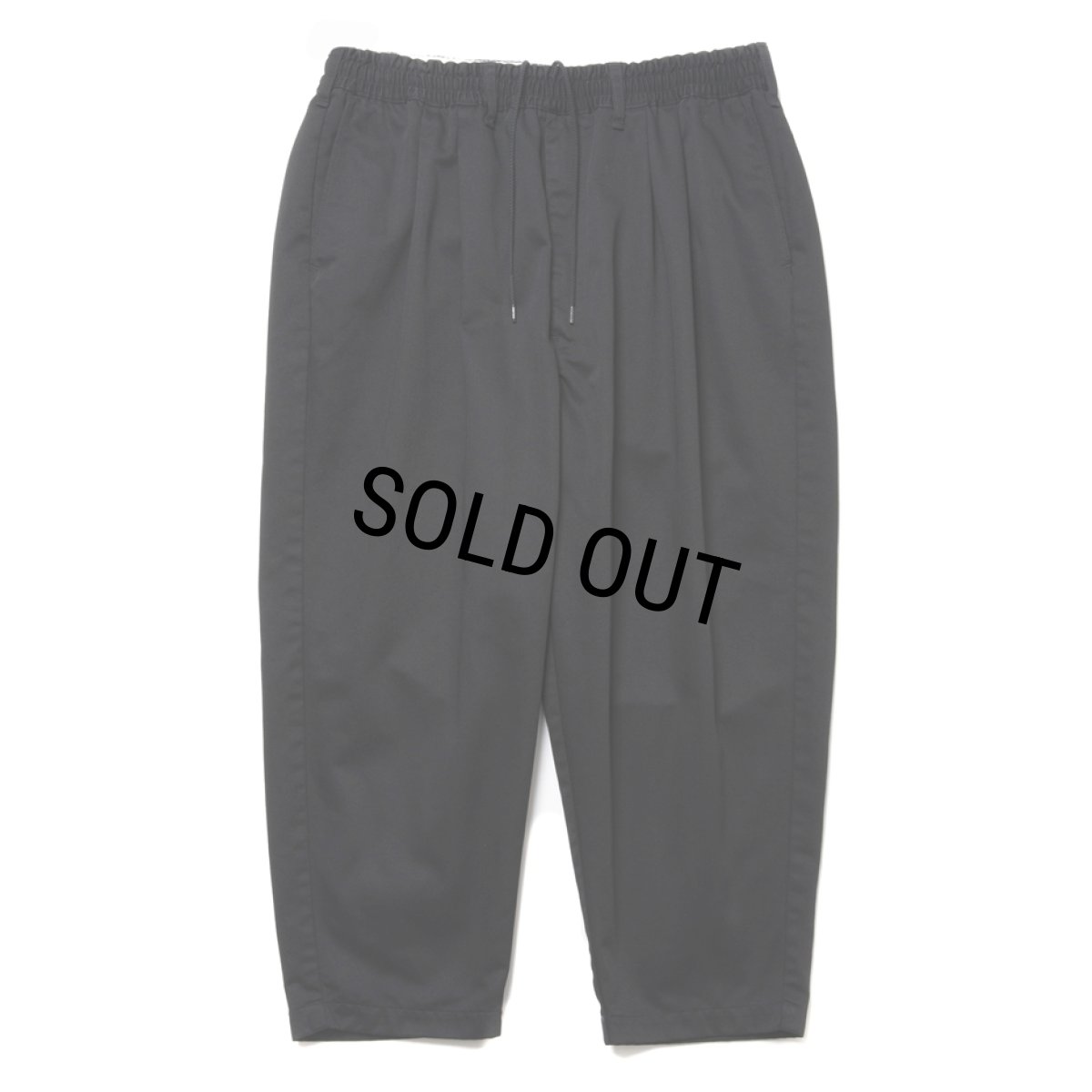 画像1: COOTIE PRODUCTIONS/T/C 2 Tuck Easy Ankle Pants（Black）［T/C 2タックイージーアンクルパンツ-25春夏］ (1)