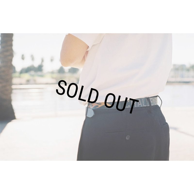 CHALLENGER/FIRE LEATHER BELT（BLACK）［ファイヤーレザーベルト-25春