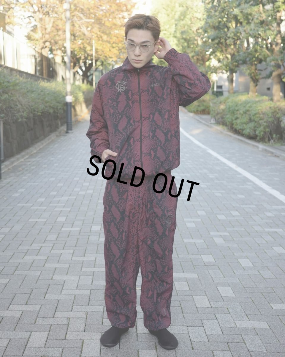 画像4: 【20%OFF】BUENA VISTA/TRAINING PANTS PYTHON（BORDEAUX）［トレーニングパンツパイソン-24秋冬］ (4)