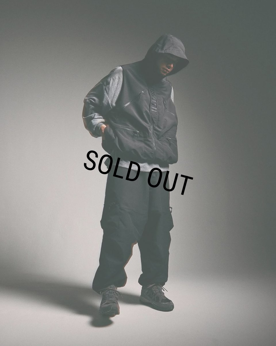 画像2: 【20％OFF】TIGHTBOOTH/RIPSTOP CARGO BALLOON PANTS（Black）［リップストップカーゴバルーンパンツ-25春夏］ (2)