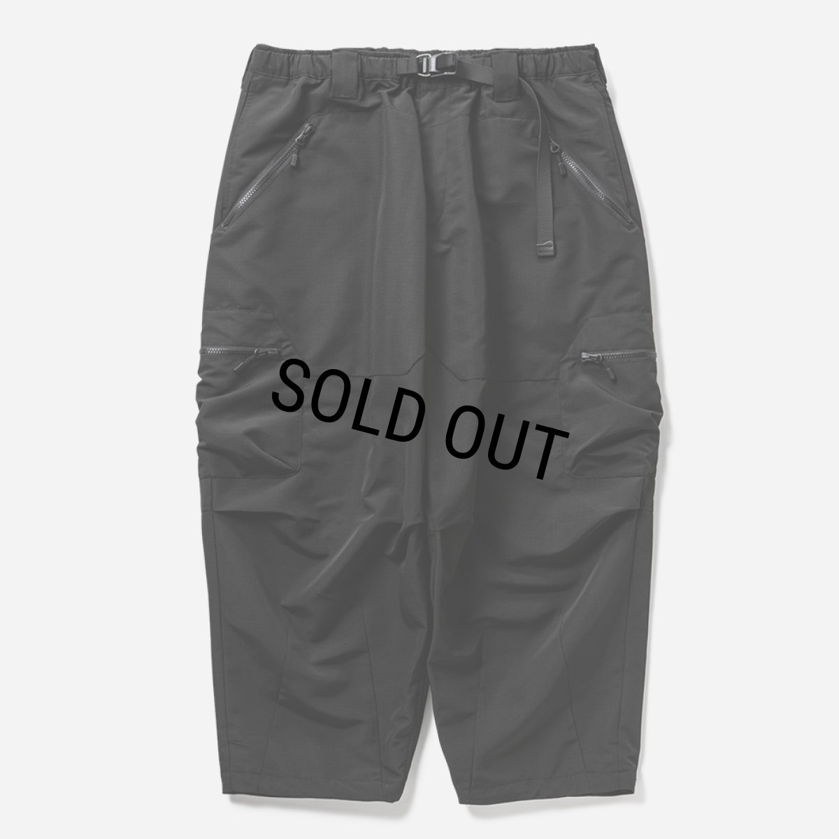 画像1: 【20％OFF】TIGHTBOOTH/RIPSTOP CARGO BALLOON PANTS（Black）［リップストップカーゴバルーンパンツ-25春夏］ (1)