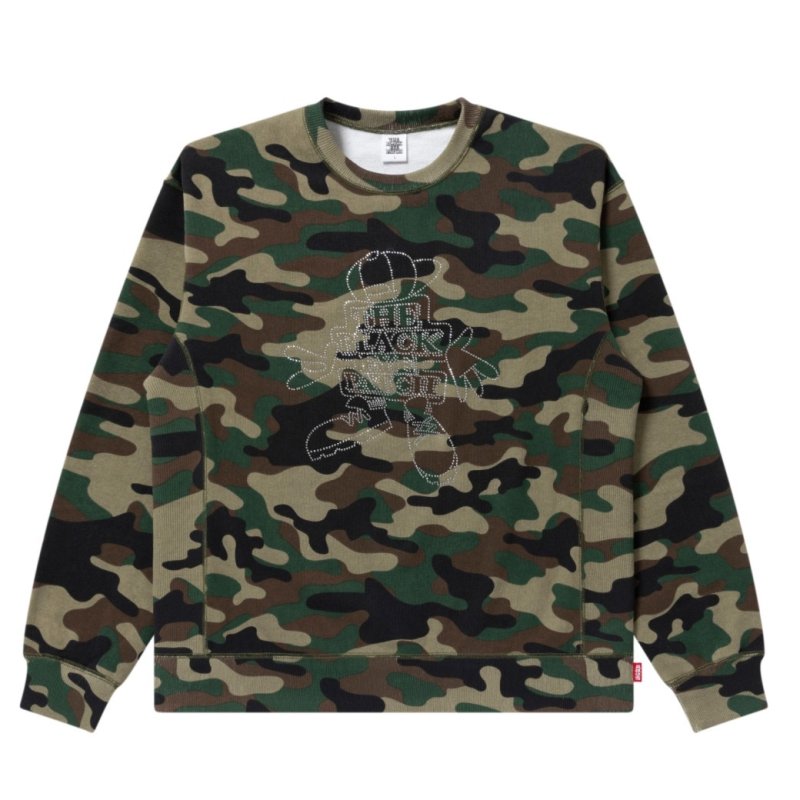 画像1: BlackEyePatch/RHINESTONE OG BOY CREW SWEAT(CAMO)