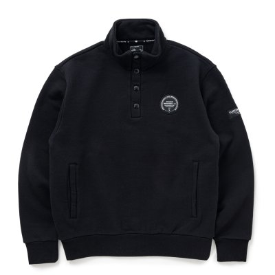 画像1: 【30%OFF】RATS/STAND COLLAR SWEAT（BLACK）［スタンドカラースウェット-24秋冬］