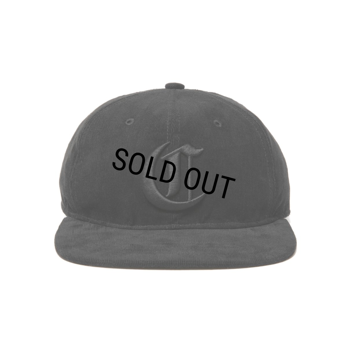 画像1: COOTIE PRODUCTIONS/Corduroy 6 Panel Cap（Black/Black）［コーデュロイ6パネルキャップ-25春夏］ (1)