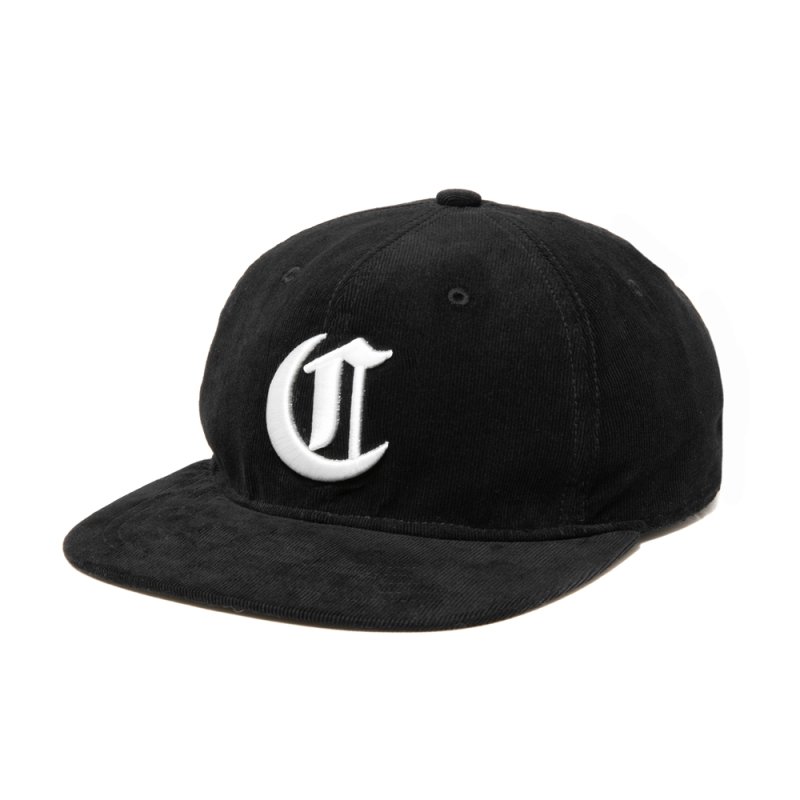 COOTIE PRODUCTIONS/Corduroy 6 Panel Cap（Black/White