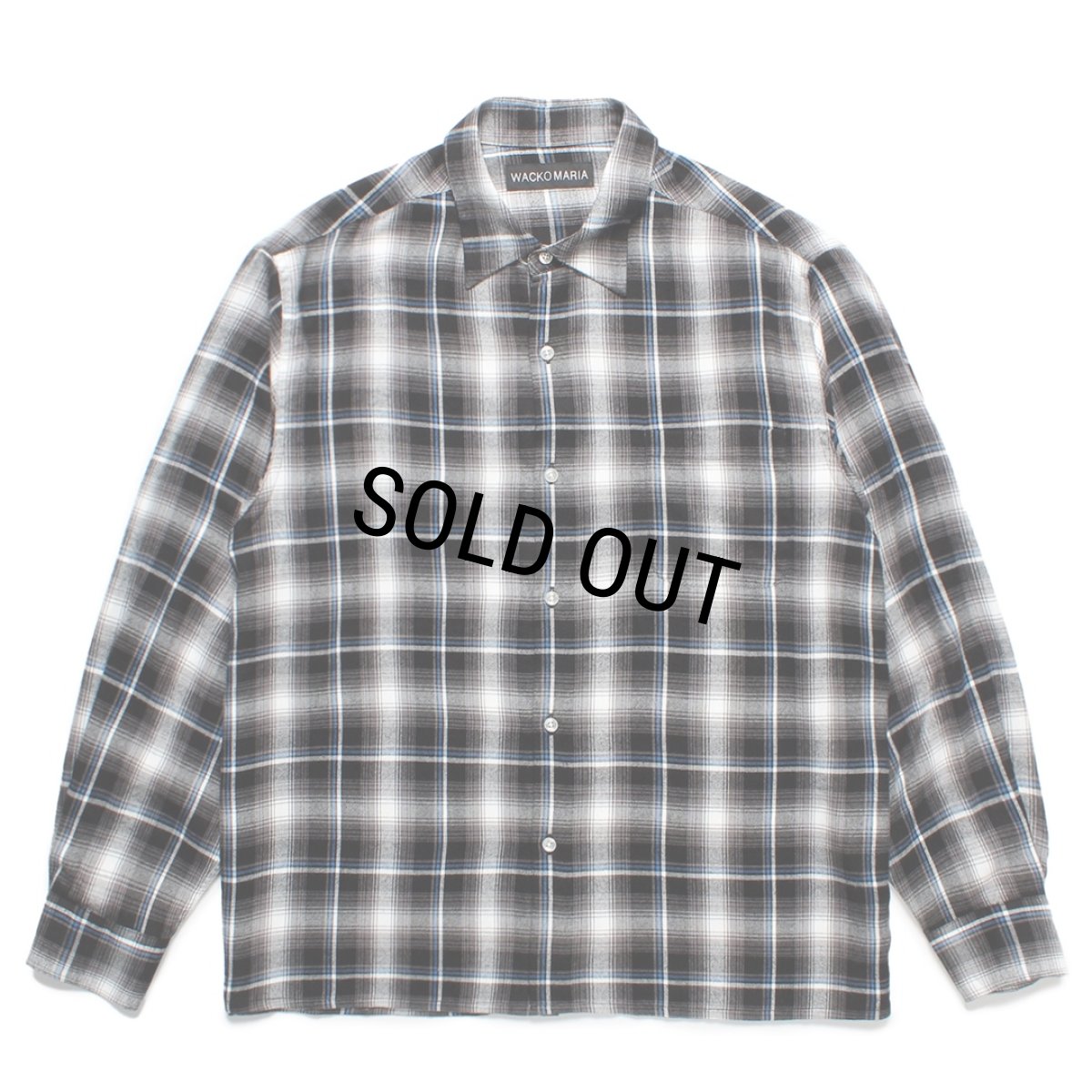 画像1: WACKO MARIA/CHECK REGULAR COLLAR SHIRT（GRAY）［チェックレギュラーカラーシャツ-25春夏］ (1)