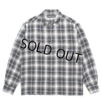 WACKO MARIA/CHECK REGULAR COLLAR SHIRT（GRAY）［チェックレギュラーカラーシャツ-25春夏］