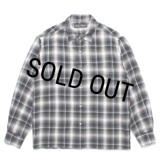 WACKO MARIA/CHECK REGULAR COLLAR SHIRT（GRAY）［チェック