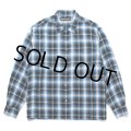 WACKO MARIA/CHECK REGULAR COLLAR SHIRT（BLUE）［チェックレギュラーカラーシャツ-25春夏］