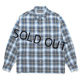 WACKO MARIA/CHECK REGULAR COLLAR SHIRT（BLUE）［チェックレギュラーカラーシャツ-25春夏］