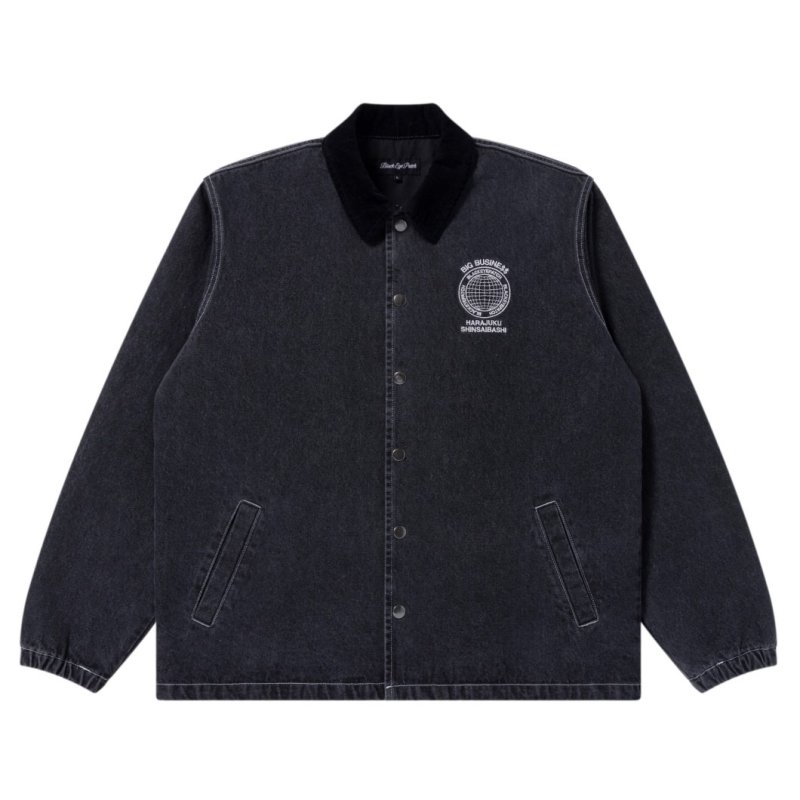 画像1: BlackEyePatch/BIG BUSINESS FLAGSHIPS DENIM COACH JACKET(BLACK)