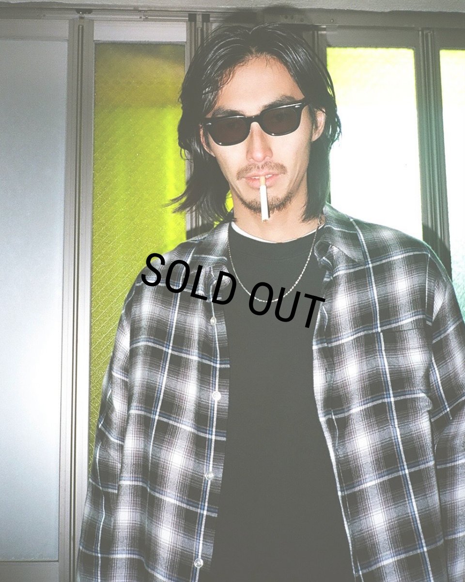 画像2: WACKO MARIA/CHECK REGULAR COLLAR SHIRT（GRAY）［チェックレギュラーカラーシャツ-25春夏］ (2)