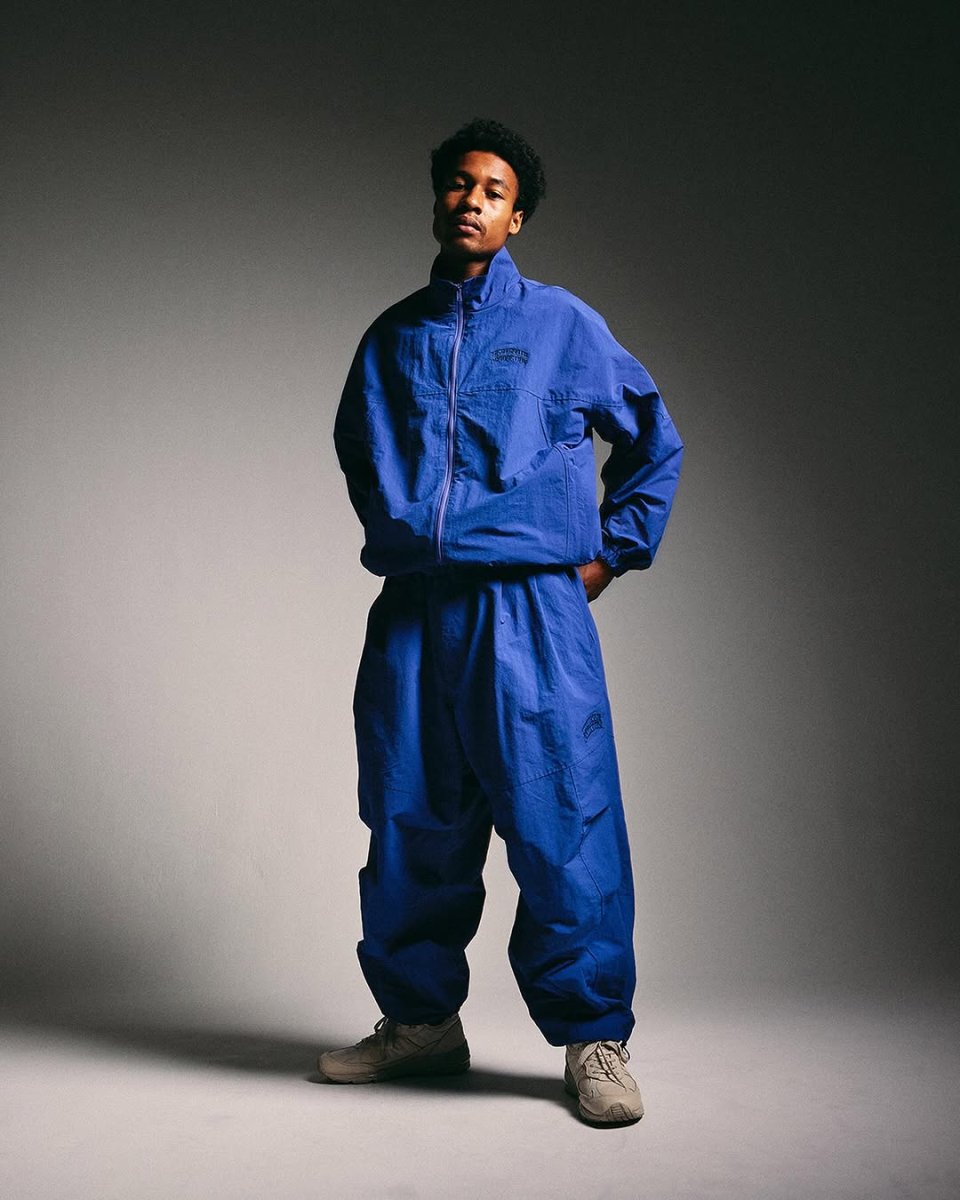 画像2: 【20％OFF】TIGHTBOOTH/RIPPLE BALLOON PANTS（Blue）［リップルバルーンパンツ-25春夏］ (2)