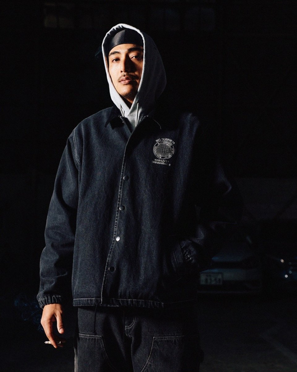 画像3: BlackEyePatch/BIG BUSINESS FLAGSHIPS DENIM COACH JACKET(BLACK) (3)