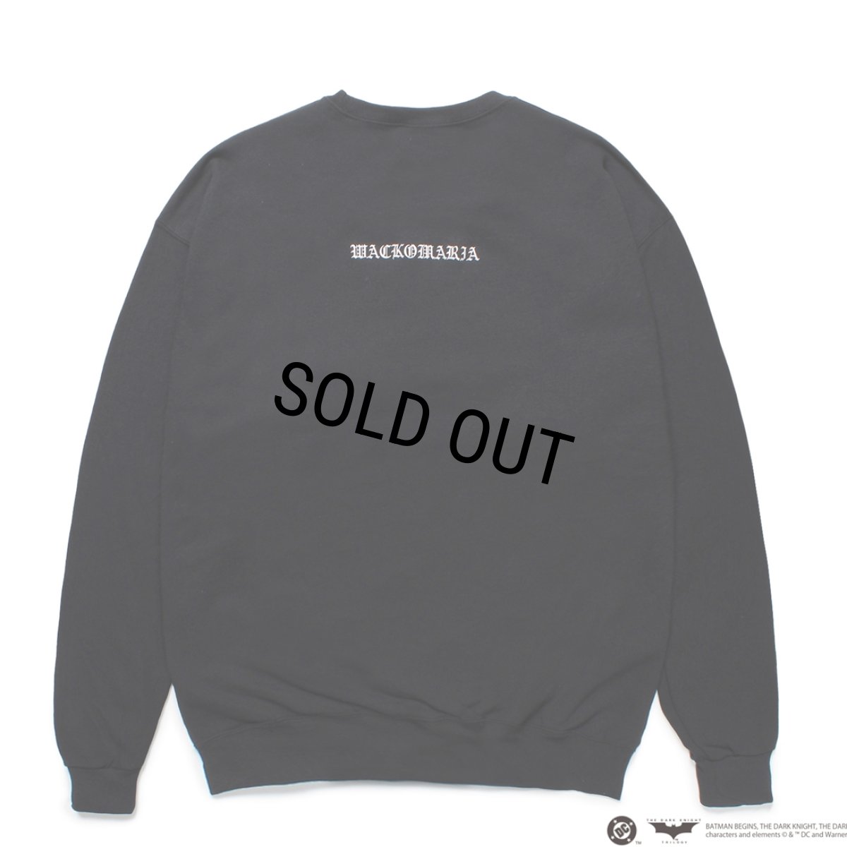 画像2: WACKO MARIA/THE DARK KNIGHT TRILOGY / SWEAT SHIRT（BLACK）［クルーネックスウェット-25春夏］ (2)