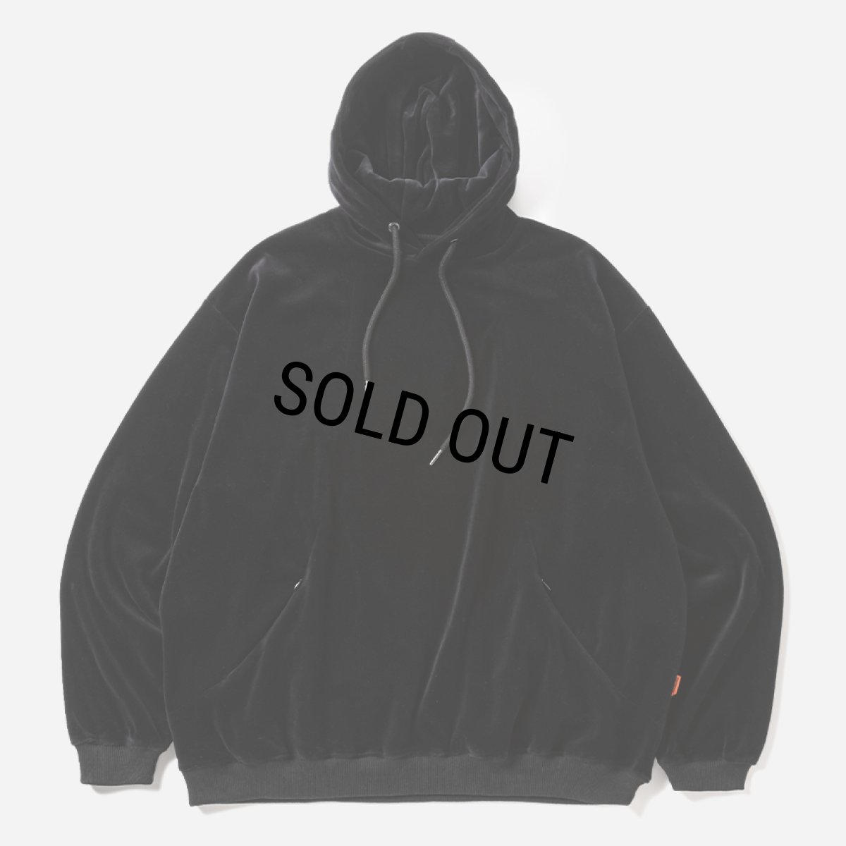 画像1: TIGHTBOOTH/VELOUR PULLOVER HOODIE（Black）［ベロアプルオーバーフーディー-25春夏］ (1)