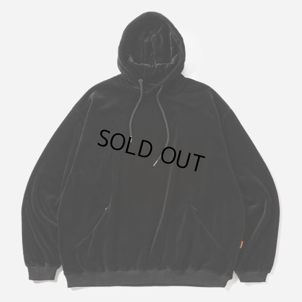 画像1: TIGHTBOOTH/VELOUR PULLOVER HOODIE（Black）［ベロアプルオーバーフーディー-25春夏］