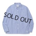 CALEE/STRIPE BOX L/S SH（STRIPE/B）［ストライプボックスシャツ-25春夏］
