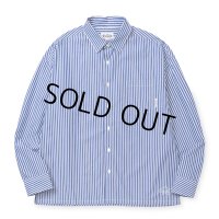 CALEE/STRIPE BOX L/S SH（STRIPE/B）［ストライプボックスシャツ-25春夏］