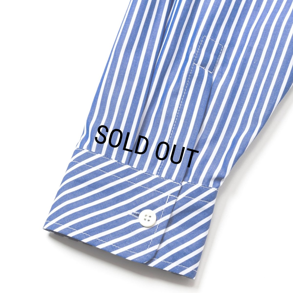 画像7: CALEE/STRIPE BOX L/S SH（STRIPE/B）［ストライプボックスシャツ-25春夏］ (7)