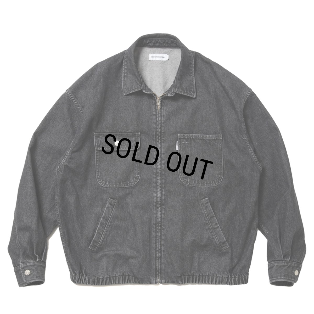 画像1: COOTIE PRODUCTIONS/Denim Zip Up Work Jacket（Black）［デニムジップワークJKT-25春夏］ (1)