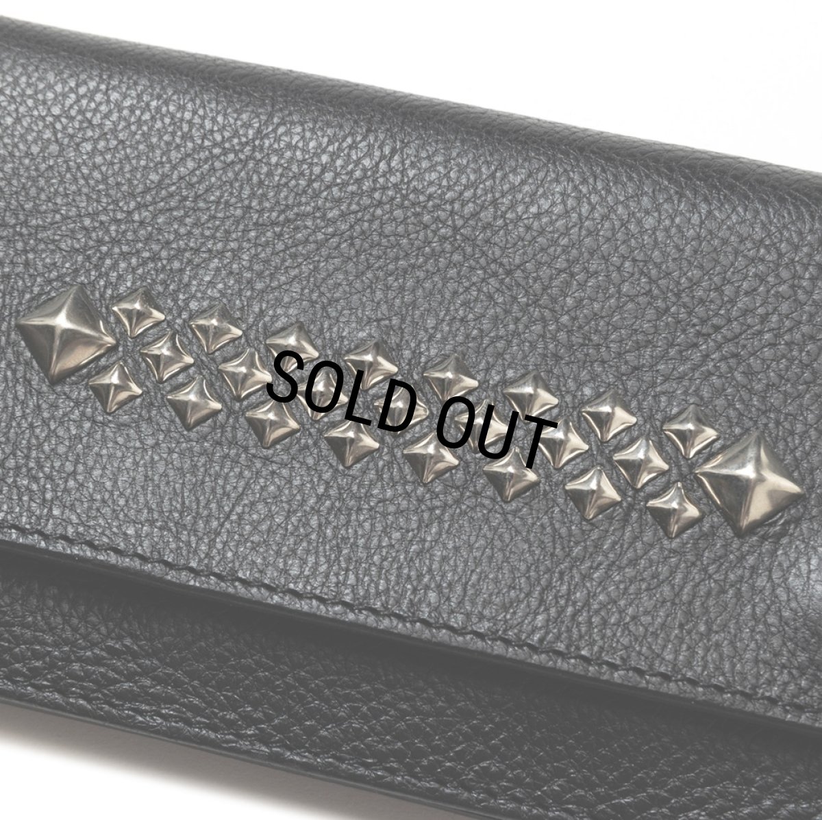 画像5: CALEE/STUDS LEATHER LONG WALLET（BLACK）［レザーロングウォレット-25春夏］ (5)