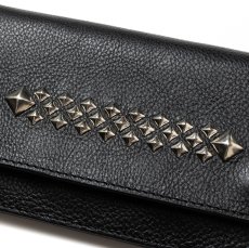 画像5: CALEE/STUDS LEATHER LONG WALLET（BLACK）［レザーロングウォレット-25春夏］ (5)