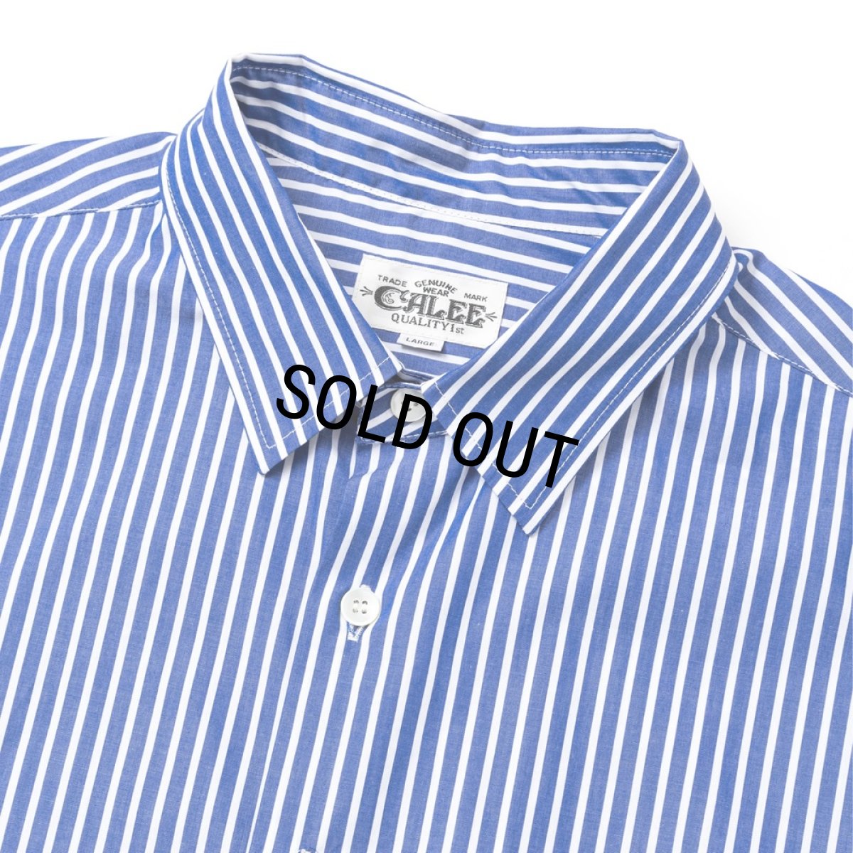 画像3: CALEE/STRIPE BOX L/S SH（STRIPE/B）［ストライプボックスシャツ-25春夏］ (3)