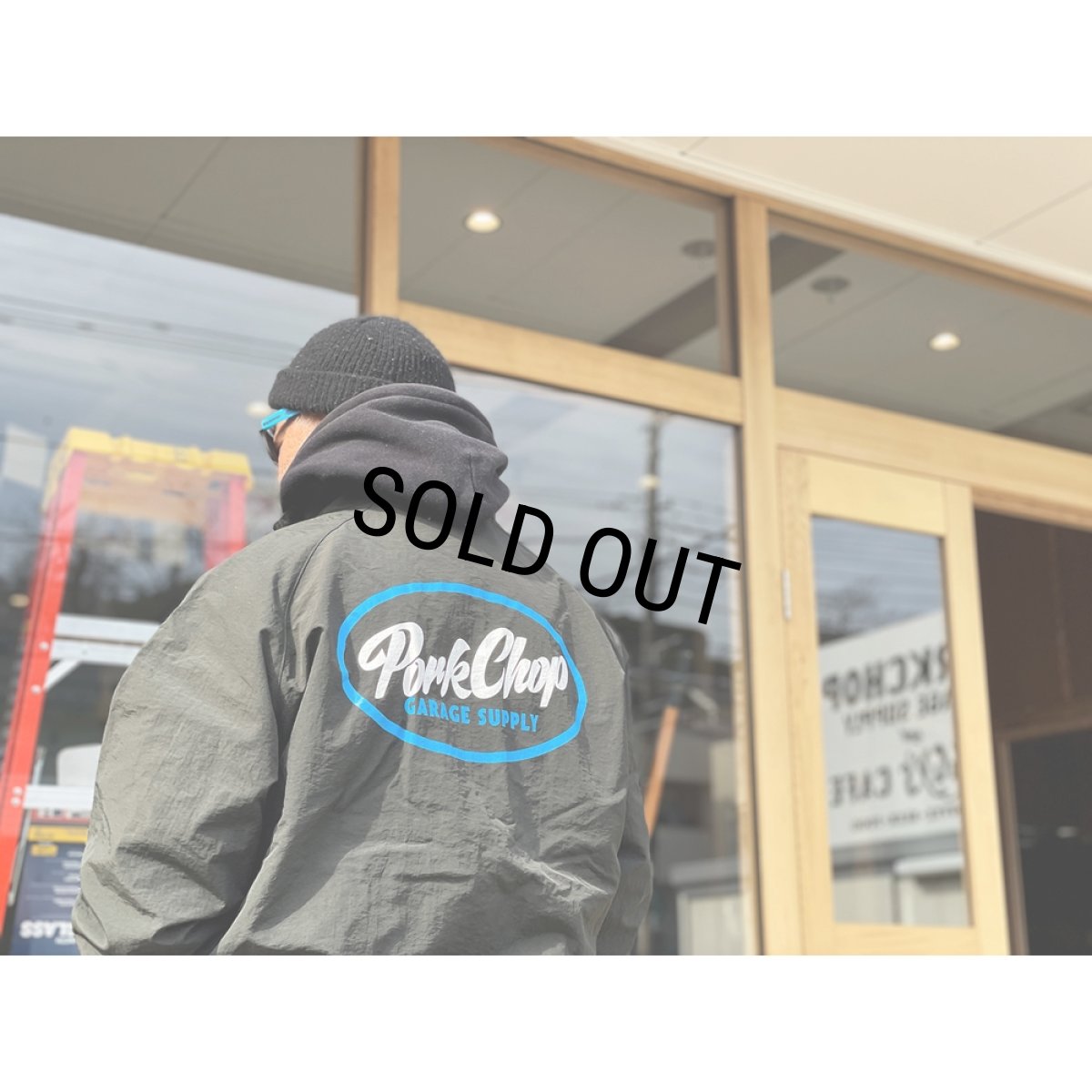 画像8: PORKCHOP/OVAL LOGO NYLON JACKET（BLACK）［ナイロンJKT-25春夏］ (8)