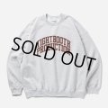 【30％OFF】TIGHTBOOTH/COLLEGE CREW SWEAT SHIRT（Ash）［クルーネックスウェット-25春夏］