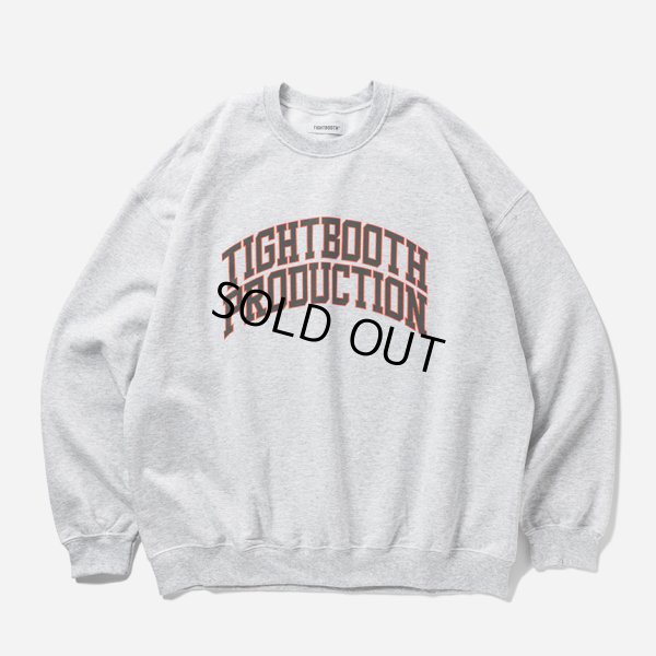 画像1: 【30％OFF】TIGHTBOOTH/COLLEGE CREW SWEAT SHIRT（Ash）［クルーネックスウェット-25春夏］