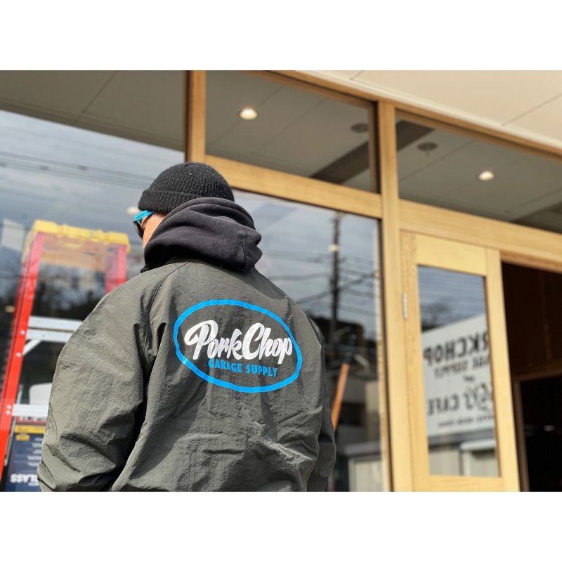 画像3: PORKCHOP/OVAL LOGO NYLON JACKET（DARK OLIVE）［ナイロンJKT-25春夏］