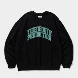 TIGHTBOOTH/COLLEGE CREW SWEAT SHIRT（Black）［クルーネックスウェット-25春夏］