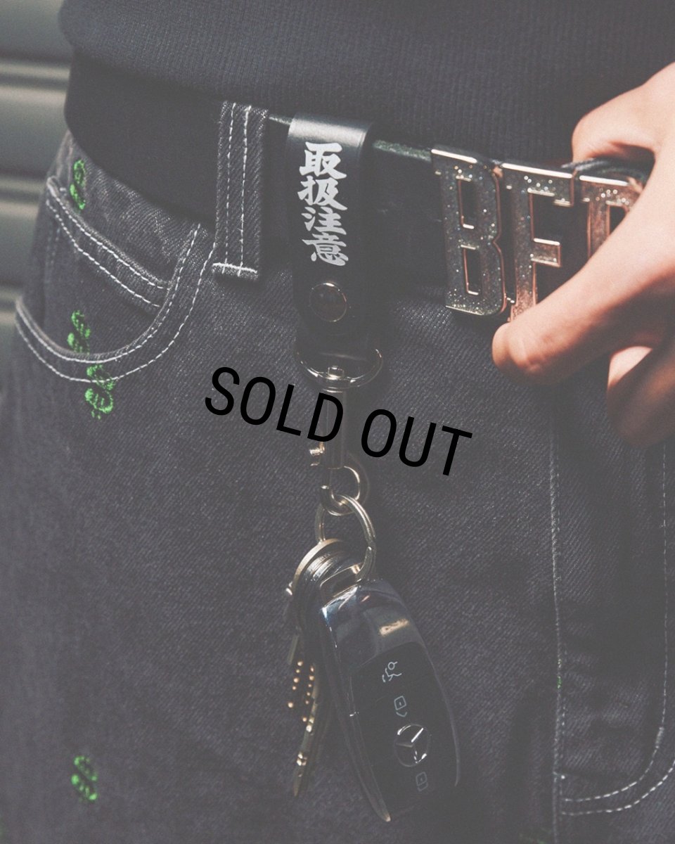 画像3: BlackEyePatch/HWC LEATHER HOOP KEYCHAIN（BLACK） (3)